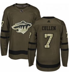 Youth Adidas Minnesota Wild 7 Matt Cullen Authentic Green Salute to Service NHL Jersey Youth Adidas Minnesota Wild 7 Matt Cullen Authentic Green Salute to Service NHL Jersey