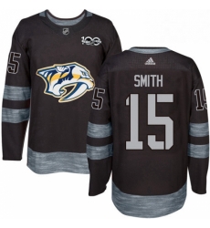 Mens Adidas Nashville Predators 15 Craig Smith Authentic Black 1917 2017 100th Anniversary NHL Jersey Mens Adidas Nashville Predators 15 Craig Smith Authentic Black 1917 2017 100th Anniversary NHL Jersey