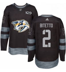 Mens Adidas Nashville Predators 2 Anthony Bitetto Authentic Black 1917 2017 100th Anniversary NHL Jersey Mens Adidas Nashville Predators 2 Anthony Bitetto Authentic Black 1917 2017 100th Anniversary NHL Jersey
