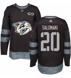 Mens Adidas Nashville Predators 20 Miikka Salomaki Authentic Black 1917 2017 100th Anniversary NHL Jersey Mens Adidas Nashville Predators 20 Miikka Salomaki Authentic Black 1917 2017 100th Anniversary NHL Jersey