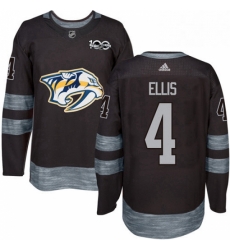 Mens Adidas Nashville Predators 4 Ryan Ellis Authentic Black 1917 2017 100th Anniversary NHL Jersey Mens Adidas Nashville Predators 4 Ryan Ellis Authentic Black 1917 2017 100th Anniversary NHL Jersey