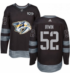 Mens Adidas Nashville Predators 52 Matt Irwin Authentic Black 1917 2017 100th Anniversary NHL Jersey Mens Adidas Nashville Predators 52 Matt Irwin Authentic Black 1917 2017 100th Anniversary NHL Jersey