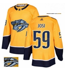 Mens Adidas Nashville Predators 59 Roman Josi Authentic Gold Fashion Gold NHL Jersey Mens Adidas Nashville Predators 59 Roman Josi Authentic Gold Fashion Gold NHL Jersey