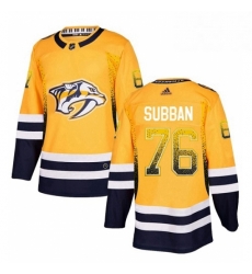Mens Adidas Nashville Predators 76 PK Subban Authentic Gold Drift Fashion NHL Jersey Mens Adidas Nashville Predators 76 PK Subban Authentic Gold Drift Fashion NHL Jersey