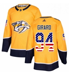 Mens Adidas Nashville Predators 94 Samuel Girard Authentic Gold USA Flag Fashion NHL Jersey Mens Adidas Nashville Predators 94 Samuel Girard Authentic Gold USA Flag Fashion NHL Jersey