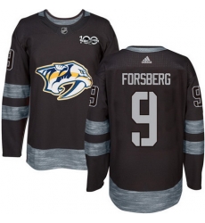 Predators #9 Filip Forsberg Black 1917 2017 100th Anniversary Stitched NHL Jersey Predators #9 Filip Forsberg Black 1917 2017 100th Anniversary Stitched NHL Jersey
