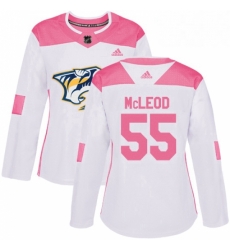 Womens Adidas Nashville Predators 55 Cody McLeod Authentic WhitePink Fashion NHL Jersey Womens Adidas Nashville Predators 55 Cody McLeod Authentic WhitePink Fashion NHL Jersey