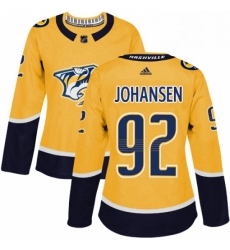 Womens Adidas Nashville Predators 92 Ryan Johansen Authentic Gold Home NHL Jersey Womens Adidas Nashville Predators 92 Ryan Johansen Authentic Gold Home NHL Jersey