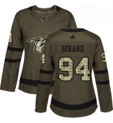 Womens Adidas Nashville Predators 94 Samuel Girard Authentic Green Salute to Service NHL Jersey Womens Adidas Nashville Predators 94 Samuel Girard Authentic Green Salute to Service NHL Jersey