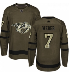 Youth Adidas Nashville Predators 7 Yannick Weber Authentic Green Salute to Service NHL Jersey Youth Adidas Nashville Predators 7 Yannick Weber Authentic Green Salute to Service NHL Jersey