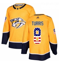 Youth Adidas Nashville Predators 8 Kyle Turris Authentic Gold USA Flag Fashion NHL Jersey Youth Adidas Nashville Predators 8 Kyle Turris Authentic Gold USA Flag Fashion NHL Jersey