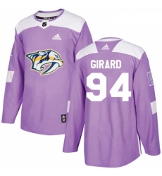 Youth Adidas Nashville Predators 94 Samuel Girard Authentic Purple Fights Cancer Practice NHL Jersey Youth Adidas Nashville Predators 94 Samuel Girard Authentic Purple Fights Cancer Practice NHL Jersey