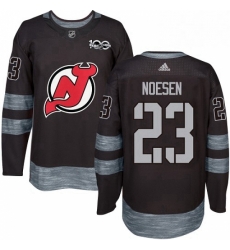 Mens Adidas New Jersey Devils 23 Stefan Noesen Authentic Black 1917 2017 100th Anniversary NHL Jersey Mens Adidas New Jersey Devils 23 Stefan Noesen Authentic Black 1917 2017 100th Anniversary NHL Jersey
