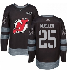 Mens Adidas New Jersey Devils 25 Mirco Mueller Authentic Black 1917 2017 100th Anniversary NHL Jersey Mens Adidas New Jersey Devils 25 Mirco Mueller Authentic Black 1917 2017 100th Anniversary NHL Jersey