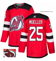 Mens Adidas New Jersey Devils 25 Mirco Mueller Authentic Red Fashion Gold NHL Jersey Mens Adidas New Jersey Devils 25 Mirco Mueller Authentic Red Fashion Gold NHL Jersey