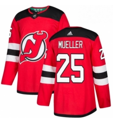 Mens Adidas New Jersey Devils 25 Mirco Mueller Authentic Red Home NHL Jersey Mens Adidas New Jersey Devils 25 Mirco Mueller Authentic Red Home NHL Jersey