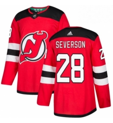 Mens Adidas New Jersey Devils 28 Damon Severson Authentic Red Home NHL Jersey Mens Adidas New Jersey Devils 28 Damon Severson Authentic Red Home NHL Jersey