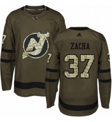 Mens Adidas New Jersey Devils 37 Pavel Zacha Authentic Green Salute to Service NHL Jersey Mens Adidas New Jersey Devils 37 Pavel Zacha Authentic Green Salute to Service NHL Jersey
