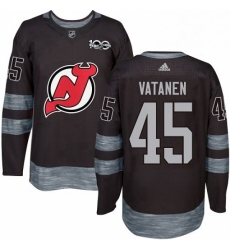 Mens Adidas New Jersey Devils 45 Sami Vatanen Authentic Black 1917 2017 100th Anniversary NHL Jersey Mens Adidas New Jersey Devils 45 Sami Vatanen Authentic Black 1917 2017 100th Anniversary NHL Jersey