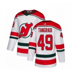 Mens Adidas New Jersey Devils 49 Eric Tangradi Authentic White Alternate NHL Jersey Mens Adidas New Jersey Devils 49 Eric Tangradi Authentic White Alternate NHL Jersey