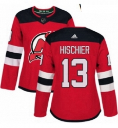 Womens Adidas New Jersey Devils 13 Nico Hischier Authentic Red Home NHL Jersey Womens Adidas New Jersey Devils 13 Nico Hischier Authentic Red Home NHL Jersey