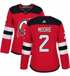 Womens Adidas New Jersey Devils 2 John Moore Authentic Red Home NHL Jersey Womens Adidas New Jersey Devils 2 John Moore Authentic Red Home NHL Jersey