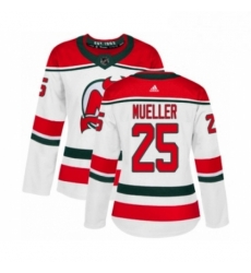Womens Adidas New Jersey Devils 25 Mirco Mueller Authentic White Alternate NHL Jersey Womens Adidas New Jersey Devils 25 Mirco Mueller Authentic White Alternate NHL Jersey