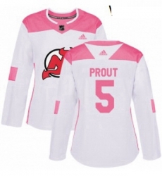 Womens Adidas New Jersey Devils 5 Dalton Prout Authentic WhitePink Fashion NHL Jersey Womens Adidas New Jersey Devils 5 Dalton Prout Authentic WhitePink Fashion NHL Jersey
