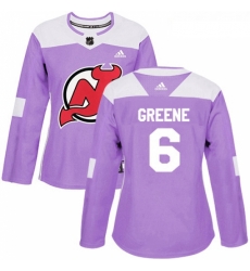Womens Adidas New Jersey Devils 6 Andy Greene Authentic Purple Fights Cancer Practice NHL Jersey Womens Adidas New Jersey Devils 6 Andy Greene Authentic Purple Fights Cancer Practice NHL Jersey