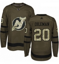 Youth Adidas New Jersey Devils 20 Blake Coleman Authentic Green Salute to Service NHL Jersey Youth Adidas New Jersey Devils 20 Blake Coleman Authentic Green Salute to Service NHL Jersey