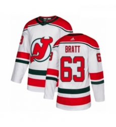 Youth Adidas New Jersey Devils 63 Jesper Bratt Authentic White Alternate NHL Jersey Youth Adidas New Jersey Devils 63 Jesper Bratt Authentic White Alternate NHL Jersey