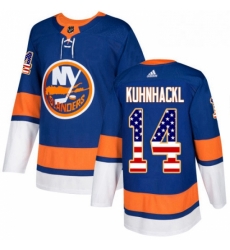 Mens Adidas New York Islanders 14 Tom Kuhnhackl Authentic Royal Blue USA Flag Fashion NHL Jersey Mens Adidas New York Islanders 14 Tom Kuhnhackl Authentic Royal Blue USA Flag Fashion NHL Jersey