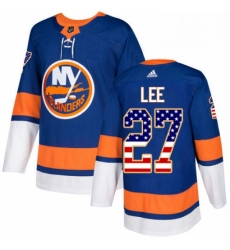 Mens Adidas New York Islanders 27 Anders Lee Authentic Royal Blue USA Flag Fashion NHL Jersey Mens Adidas New York Islanders 27 Anders Lee Authentic Royal Blue USA Flag Fashion NHL Jersey