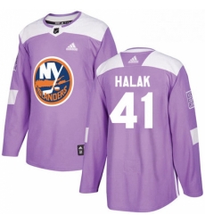 Mens Adidas New York Islanders 41 Jaroslav Halak Authentic Purple Fights Cancer Practice NHL Jersey Mens Adidas New York Islanders 41 Jaroslav Halak Authentic Purple Fights Cancer Practice NHL Jersey