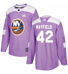 Mens Adidas New York Islanders 42 Scott Mayfield Authentic Purple Fights Cancer Practice NHL Jersey Mens Adidas New York Islanders 42 Scott Mayfield Authentic Purple Fights Cancer Practice NHL Jersey