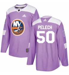 Mens Adidas New York Islanders 50 Adam Pelech Authentic Purple Fights Cancer Practice NHL Jersey Mens Adidas New York Islanders 50 Adam Pelech Authentic Purple Fights Cancer Practice NHL Jersey