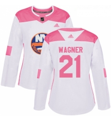 Womens Adidas New York Islanders 21 Chris Wagner Authentic White Pink Fashion NHL Jersey Womens Adidas New York Islanders 21 Chris Wagner Authentic White Pink Fashion NHL Jersey