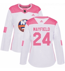 Womens Adidas New York Islanders 24 Scott Mayfield Authentic White Pink Fashion NHL Jersey Womens Adidas New York Islanders 24 Scott Mayfield Authentic White Pink Fashion NHL Jersey