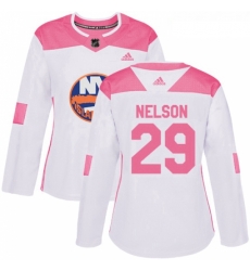Womens Adidas New York Islanders 29 Brock Nelson Authentic WhitePink Fashion NHL Jersey Womens Adidas New York Islanders 29 Brock Nelson Authentic WhitePink Fashion NHL Jersey
