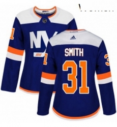Womens Adidas New York Islanders 31 Billy Smith Premier Blue Alternate NHL Jersey Womens Adidas New York Islanders 31 Billy Smith Premier Blue Alternate NHL Jersey