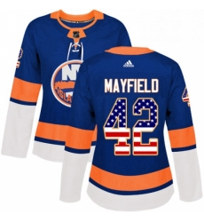 Womens Adidas New York Islanders 42 Scott Mayfield Authentic Royal Blue USA Flag Fashion NHL Jersey Womens Adidas New York Islanders 42 Scott Mayfield Authentic Royal Blue USA Flag Fashion NHL Jersey