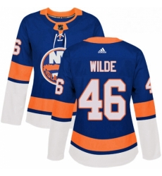 Womens Adidas New York Islanders 46 Bode Wilde Premier Royal Blue Home NHL Jersey Womens Adidas New York Islanders 46 Bode Wilde Premier Royal Blue Home NHL Jersey