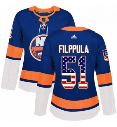 Womens Adidas New York Islanders 51 Valtteri Filppula Authentic Royal Blue USA Flag Fashion NHL Jersey Womens Adidas New York Islanders 51 Valtteri Filppula Authentic Royal Blue USA Flag Fashion NHL Jersey