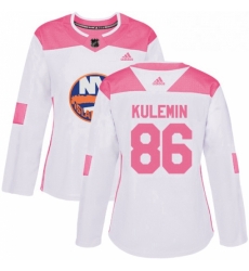 Womens Adidas New York Islanders 86 Nikolay Kulemin Authentic WhitePink Fashion NHL Jersey Womens Adidas New York Islanders 86 Nikolay Kulemin Authentic WhitePink Fashion NHL Jersey