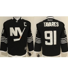Islanders #91 John Tavares Black Alternate Stitched Youth NHL Jersey Islanders #91 John Tavares Black Alternate Stitched Youth NHL Jersey