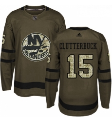 Youth Adidas New York Islanders 15 Cal Clutterbuck Authentic Green Salute to Service NHL Jersey Youth Adidas New York Islanders 15 Cal Clutterbuck Authentic Green Salute to Service NHL Jersey