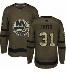 Youth Adidas New York Islanders 31 Billy Smith Authentic Green Salute to Service NHL Jersey Youth Adidas New York Islanders 31 Billy Smith Authentic Green Salute to Service NHL Jersey