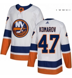 Youth Adidas New York Islanders 47 Leo Komarov Authentic White Away NHL Jersey Youth Adidas New York Islanders 47 Leo Komarov Authentic White Away NHL Jersey