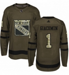Mens Adidas New York Rangers 1 Eddie Giacomin Premier Green Salute to Service NHL Jersey Mens Adidas New York Rangers 1 Eddie Giacomin Premier Green Salute to Service NHL Jersey
