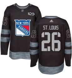 Mens Adidas New York Rangers 26 Martin St Louis Authentic Black 1917 2017 100th Anniversary NHL Jersey Mens Adidas New York Rangers 26 Martin St Louis Authentic Black 1917 2017 100th Anniversary NHL Jersey